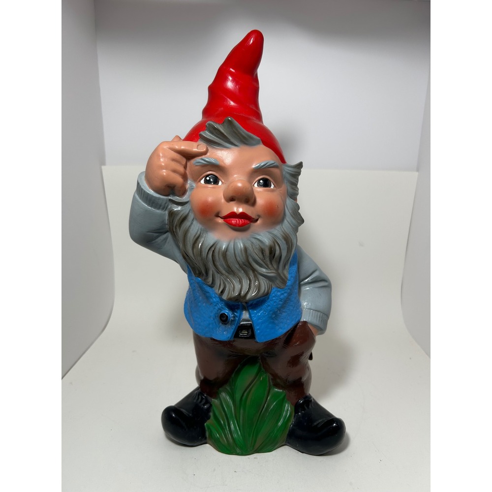 Heissner West Germany Vintage Garden Gnome Bank Red‎ Hat Blue Vest 933 W Germany